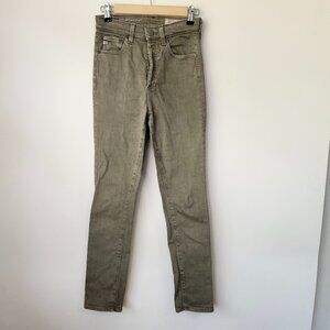 AG Adriano Goldschmied Alexis Slim High Rise Jeans Women’s 24R Green AG-ED Denim